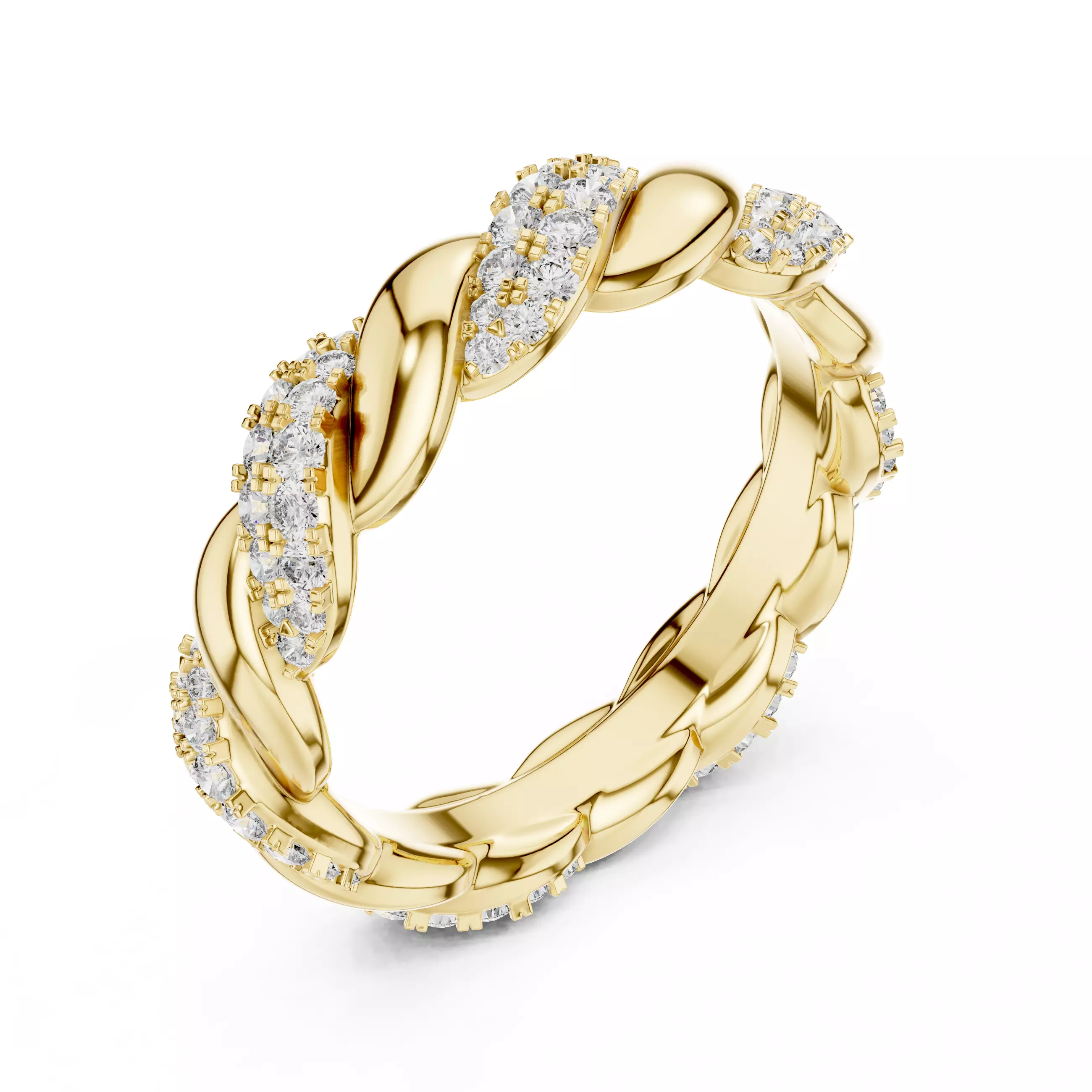 Twisted Wire Eternity Band Ring 3dm stl renders animation videos 3D print model_11