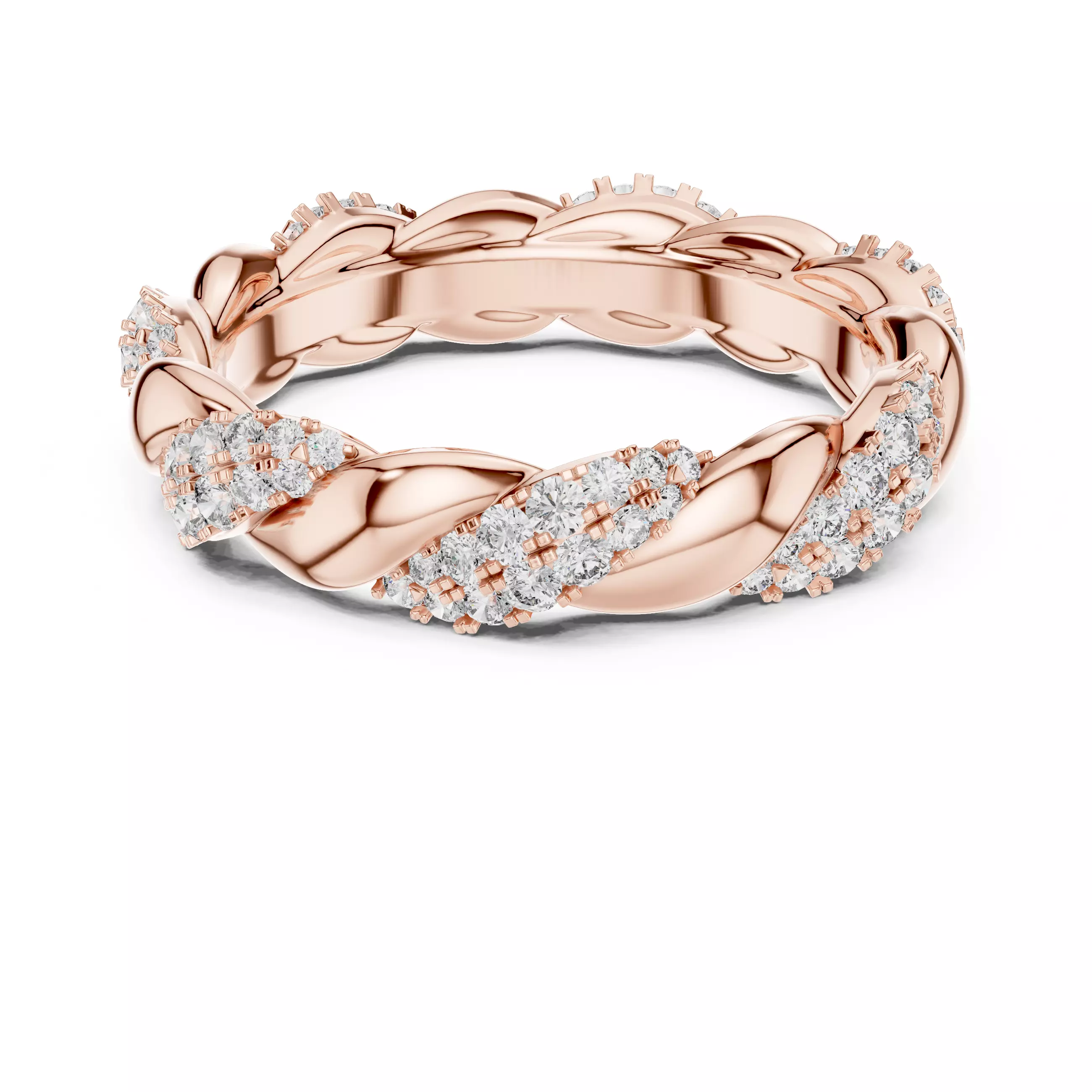 Twisted Wire Eternity Band Ring 3dm stl renders animation videos 3D print model_0