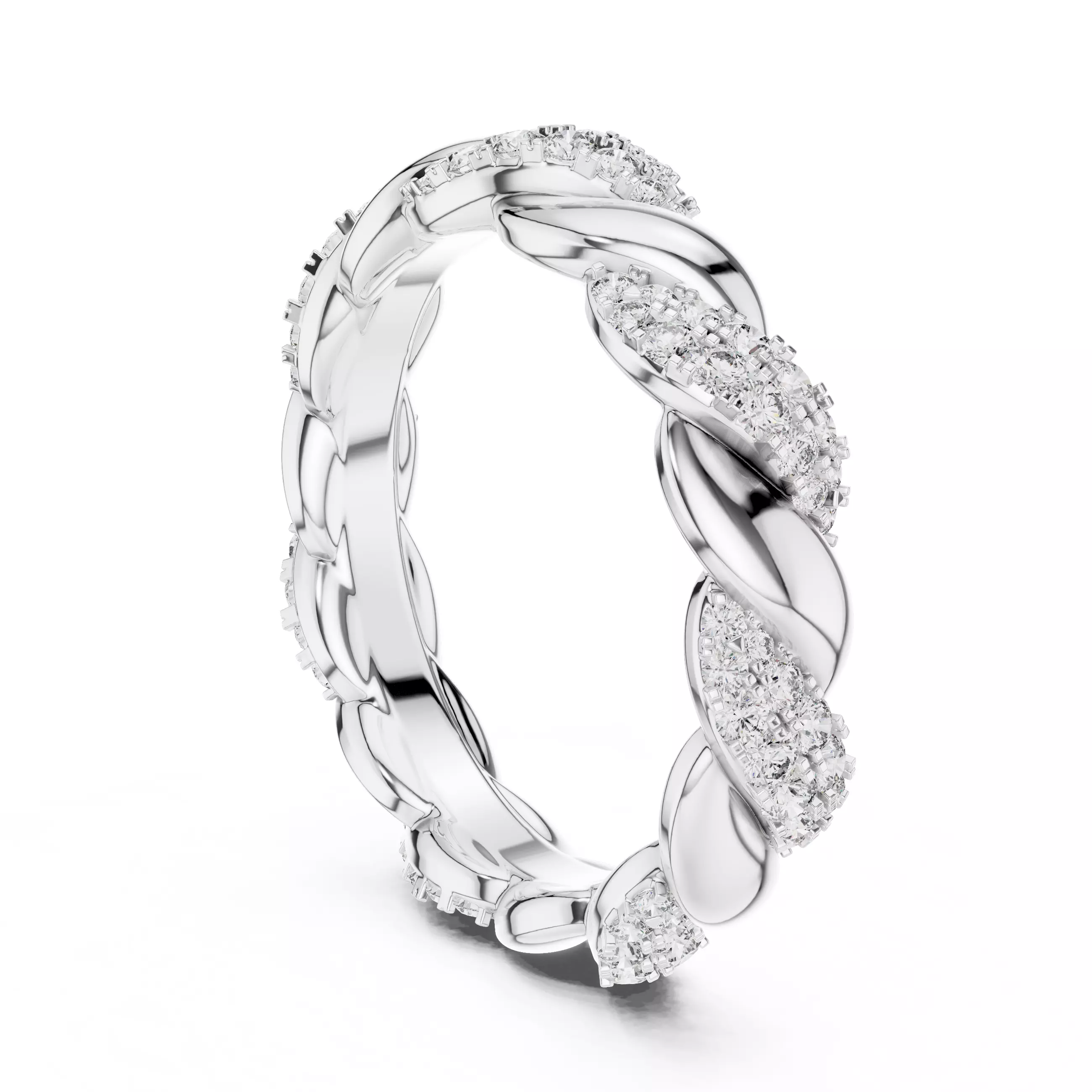 Twisted Wire Eternity Band Ring 3dm stl renders animation videos 3D print model_6