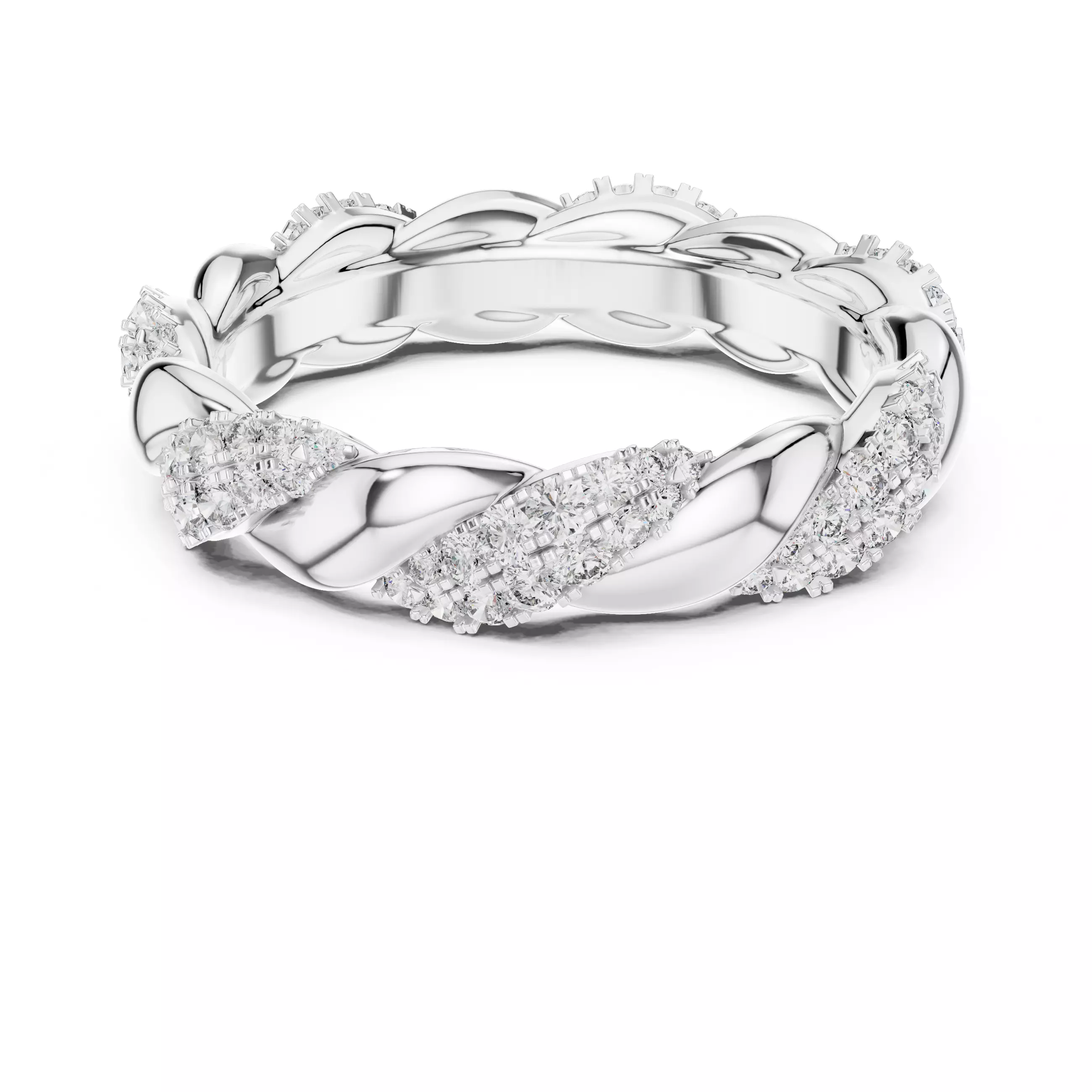 Twisted Wire Eternity Band Ring 3dm stl renders animation videos 3D print model_9