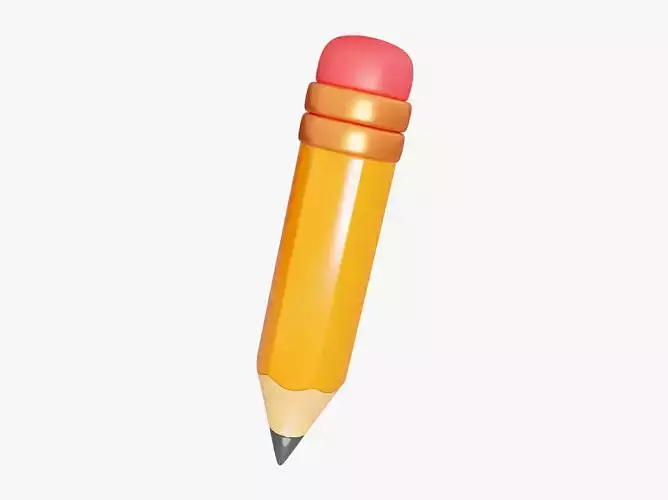 Cartoon Pencil 3D model