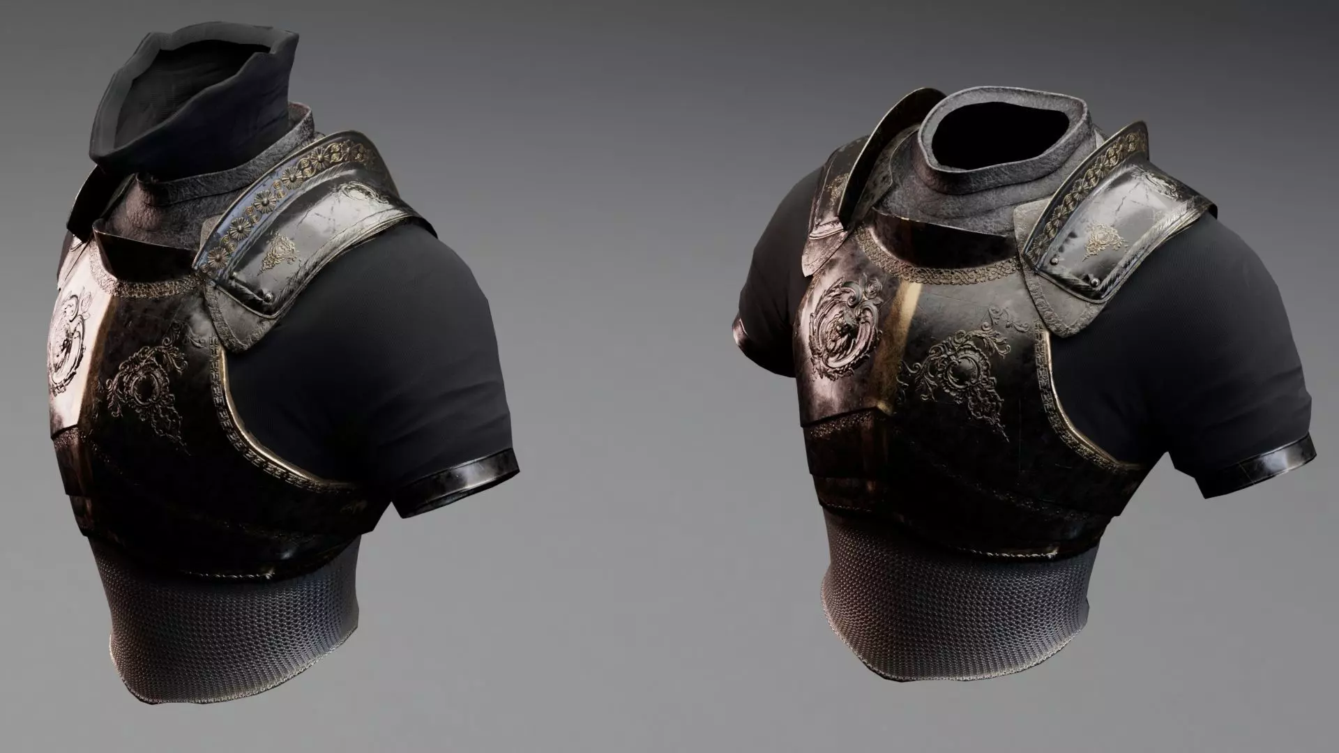 Torso Armor -  Rigged UE5 Low-poly 3D model_6