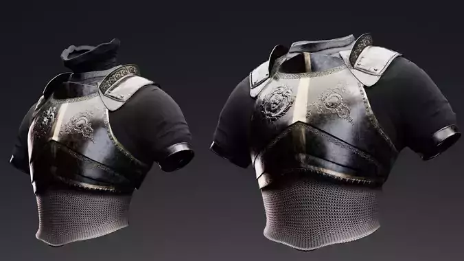 Torso Armor -  Rigged UE5 Low-poly 3D model