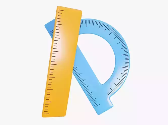 Measuring Rulers Set 3D model