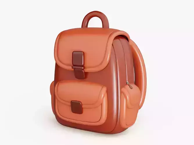 Cartoon Backpack 3D model