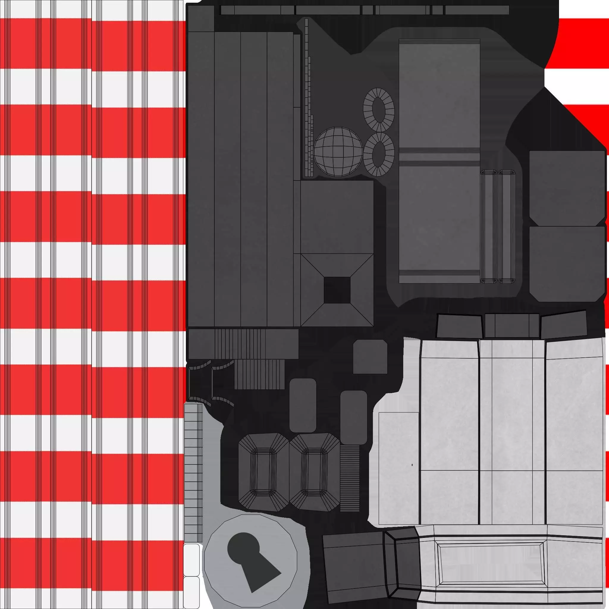 Barrier Gate Low-poly 3D model_8