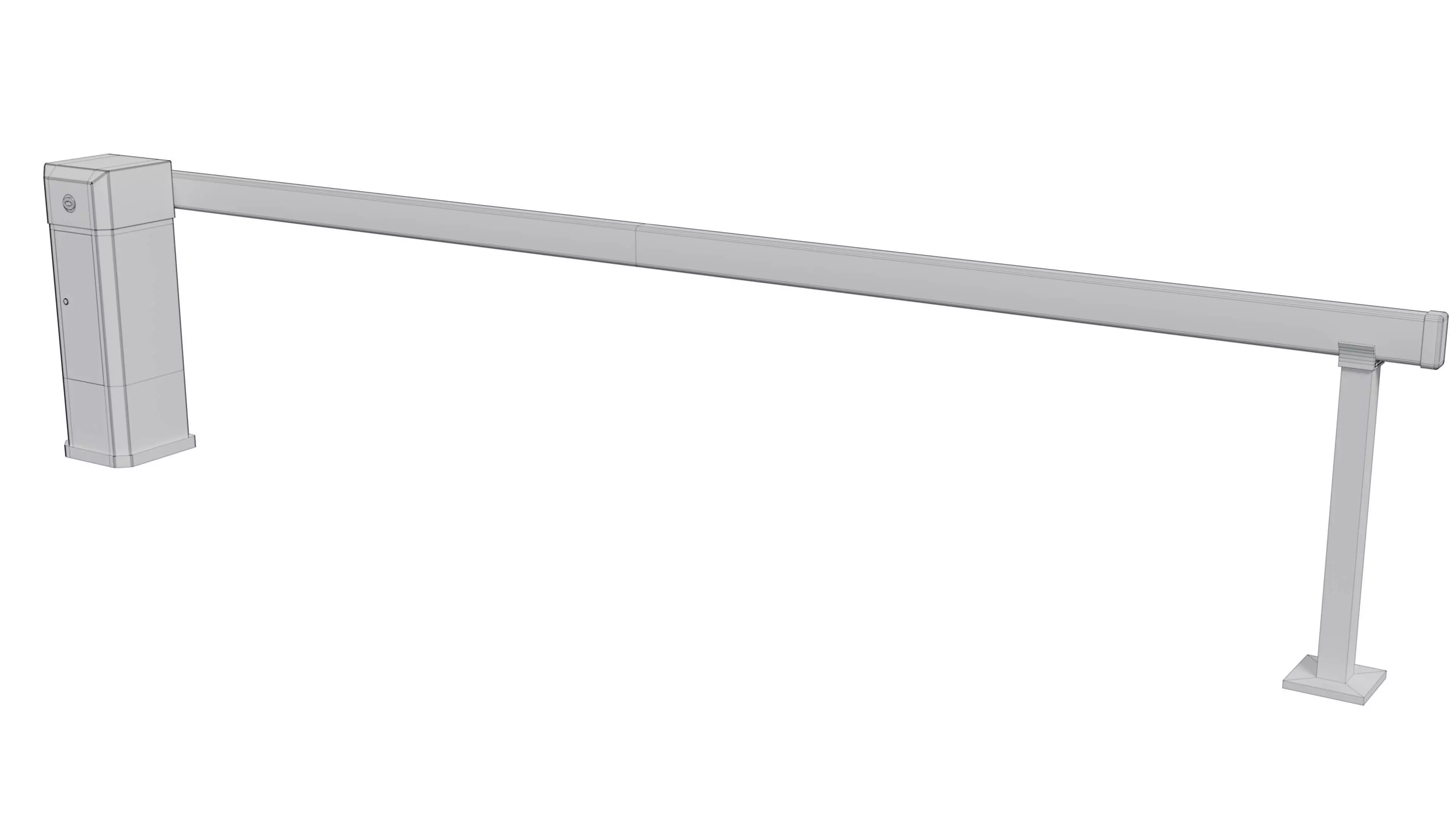 Barrier Gate Low-poly 3D model_7