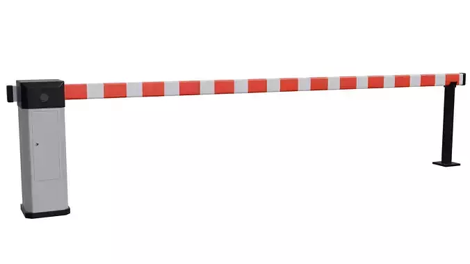 Barrier Gate Low-poly 3D model