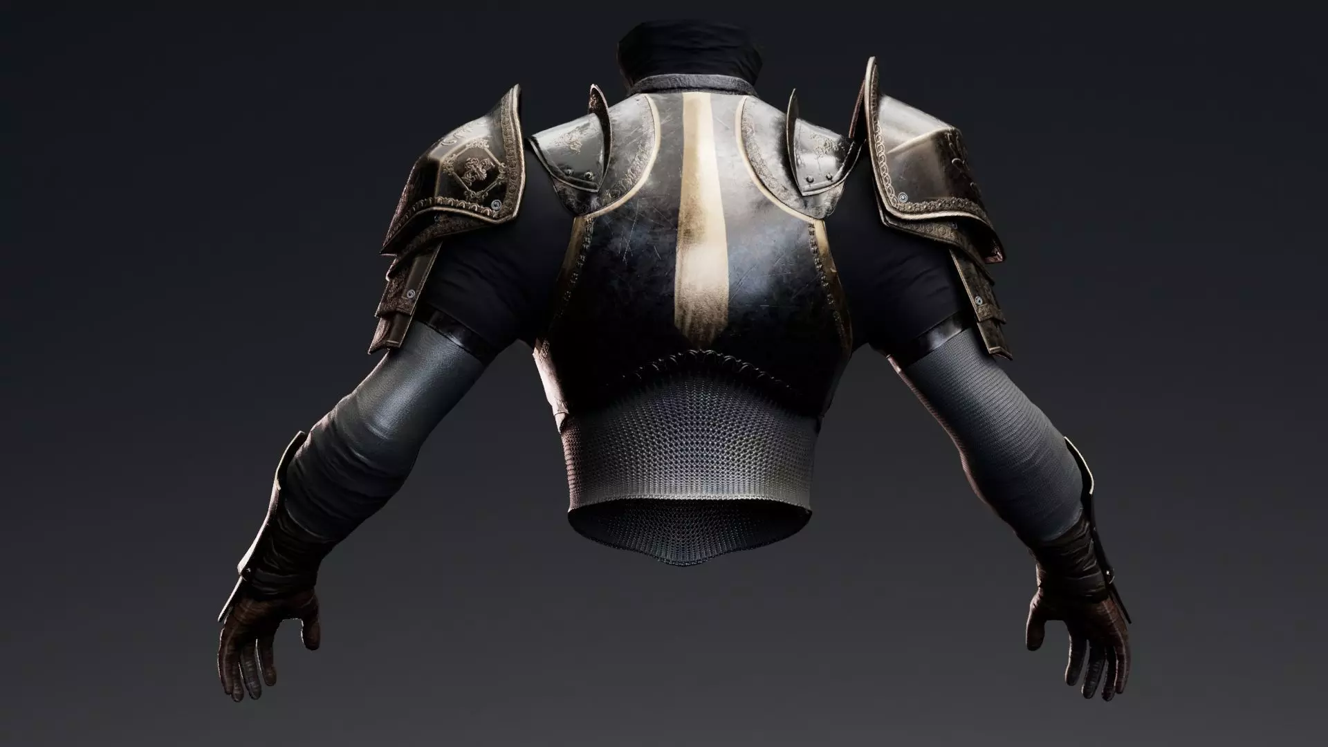 Upper Armor Full Set - Rigged UE5 Low-poly 3D model_8