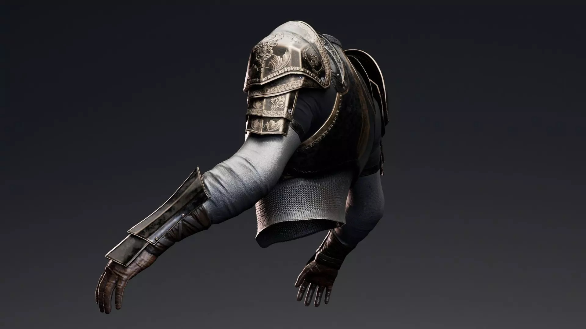 Upper Armor Full Set - Rigged UE5 Low-poly 3D model_7