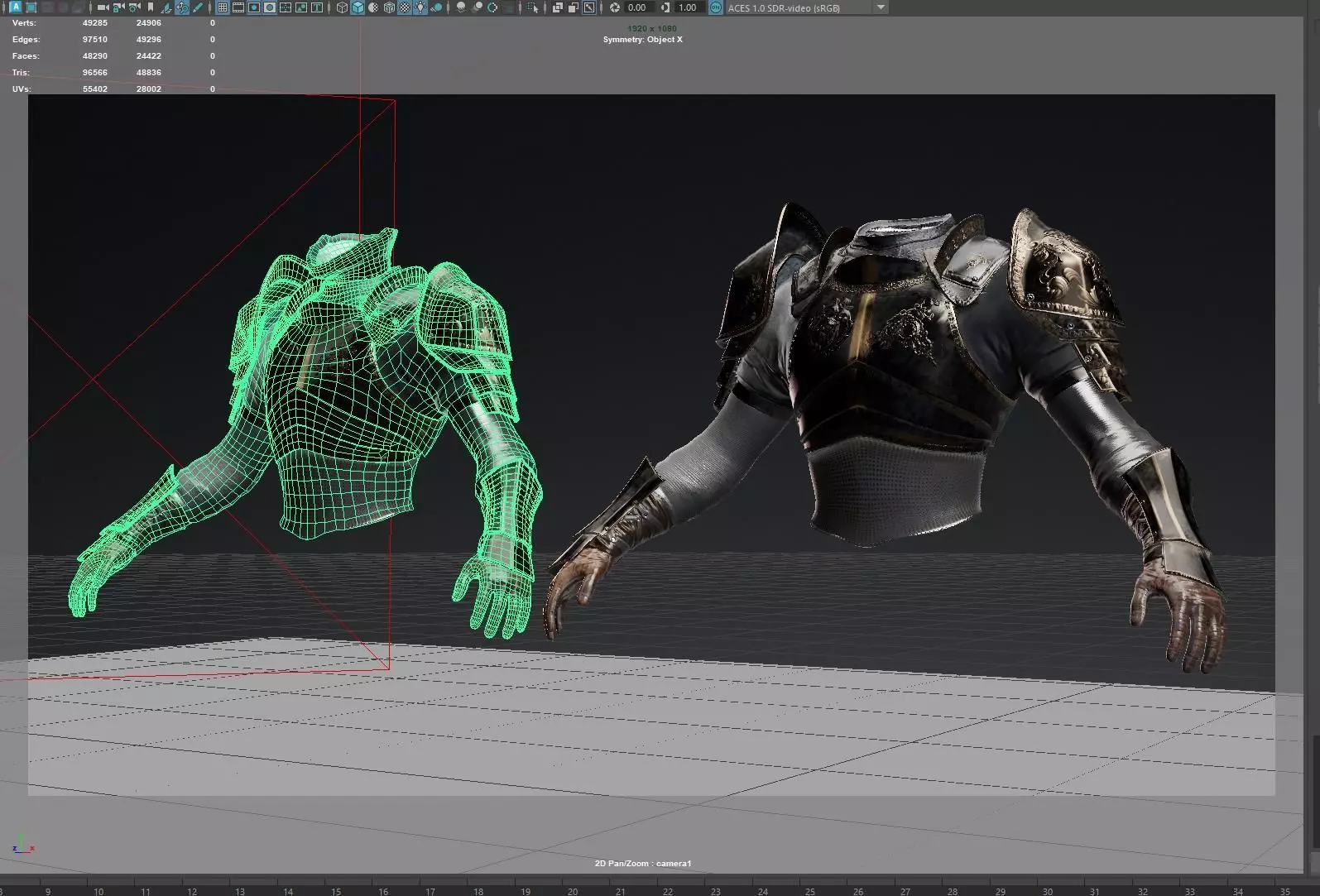 Upper Armor Full Set - Rigged UE5 Low-poly 3D model_14