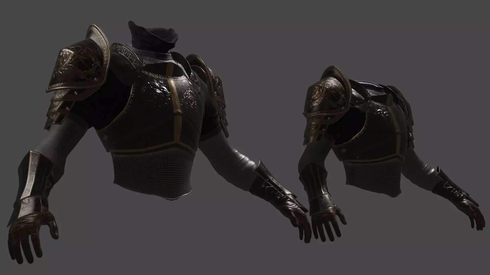 Upper Armor Full Set - Rigged UE5 Low-poly 3D model_11