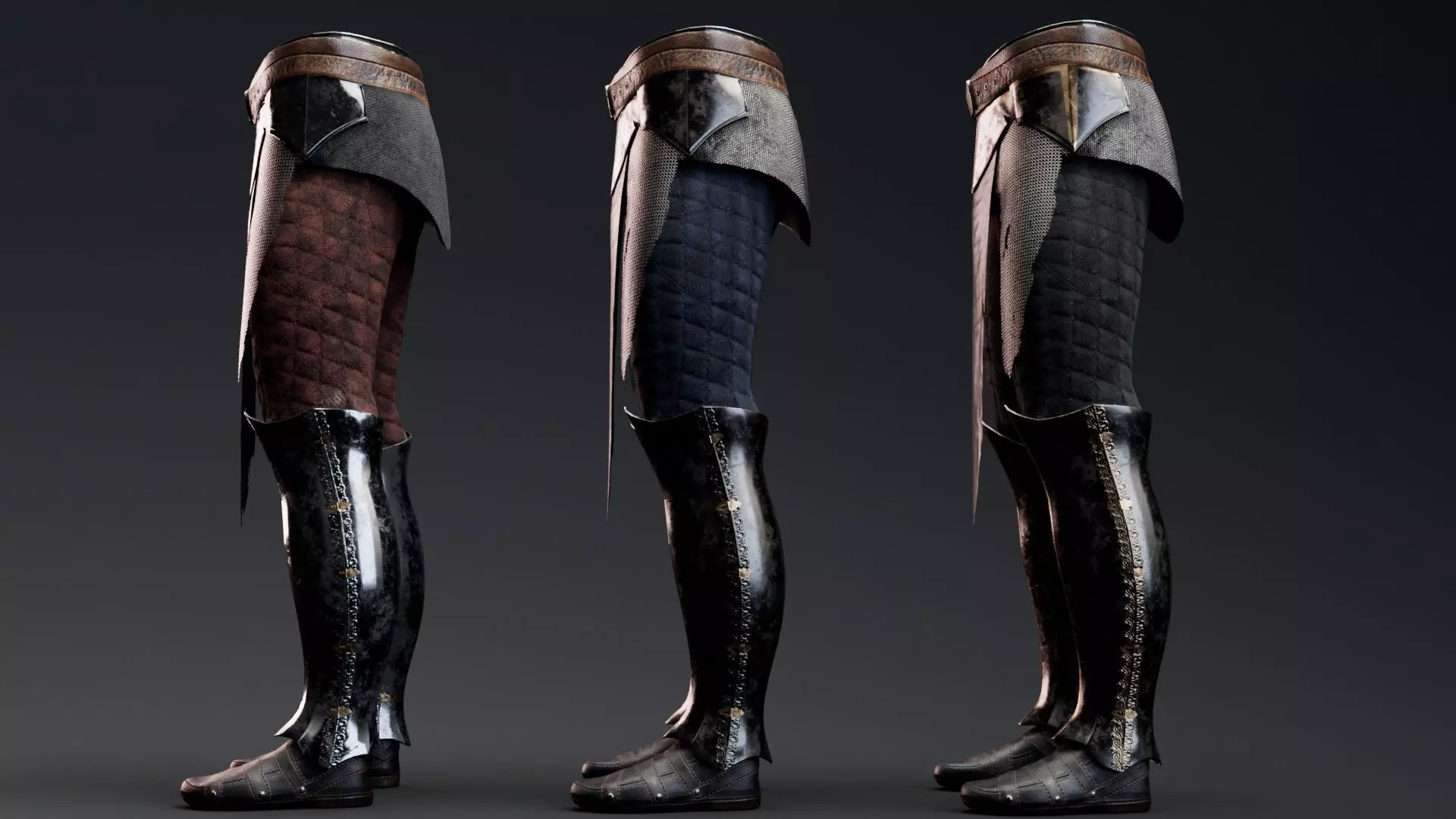 Hip Leg Rigged UE5 Low-poly 3D model_3