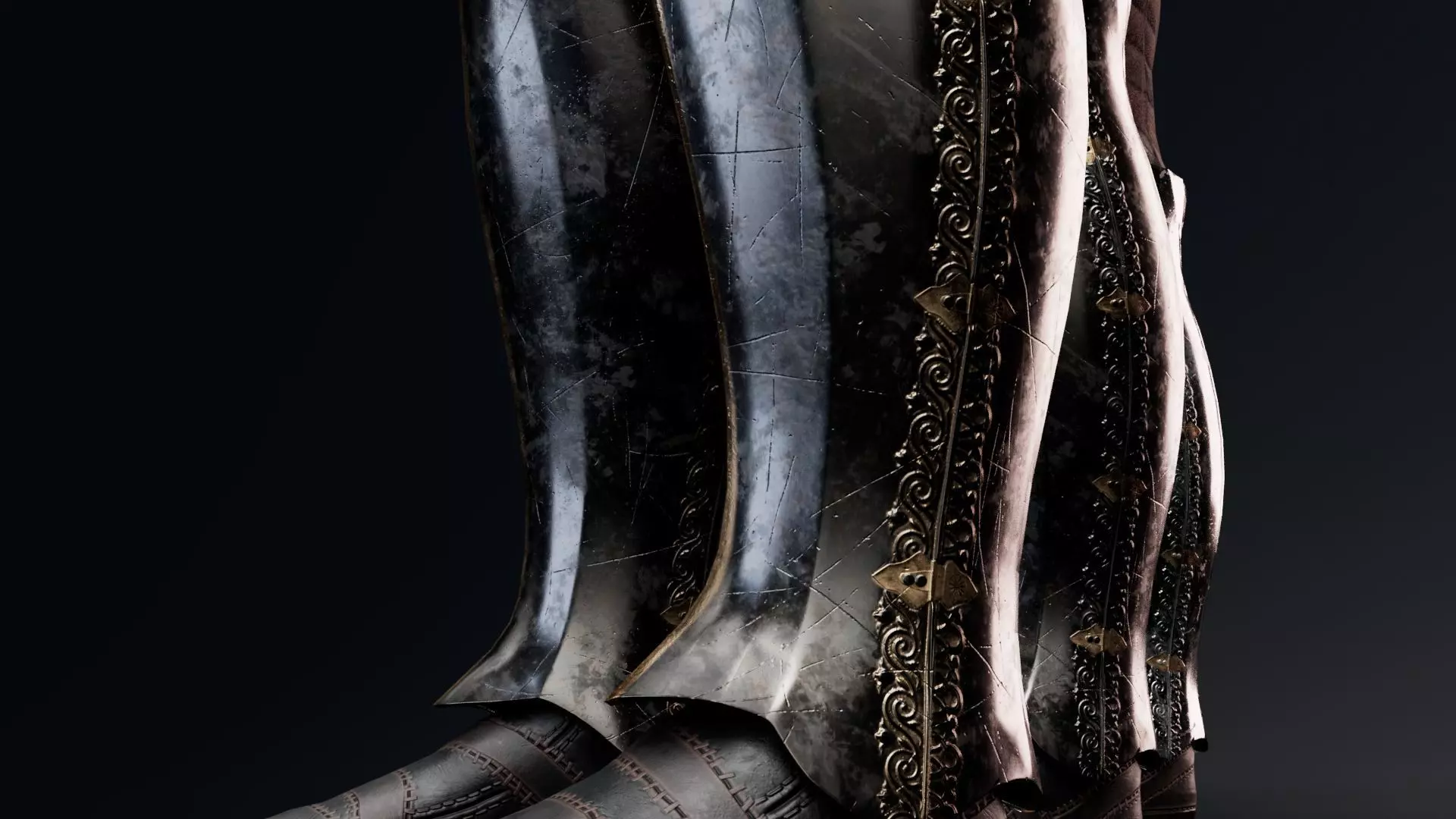 Hip Leg Rigged UE5 Low-poly 3D model_7