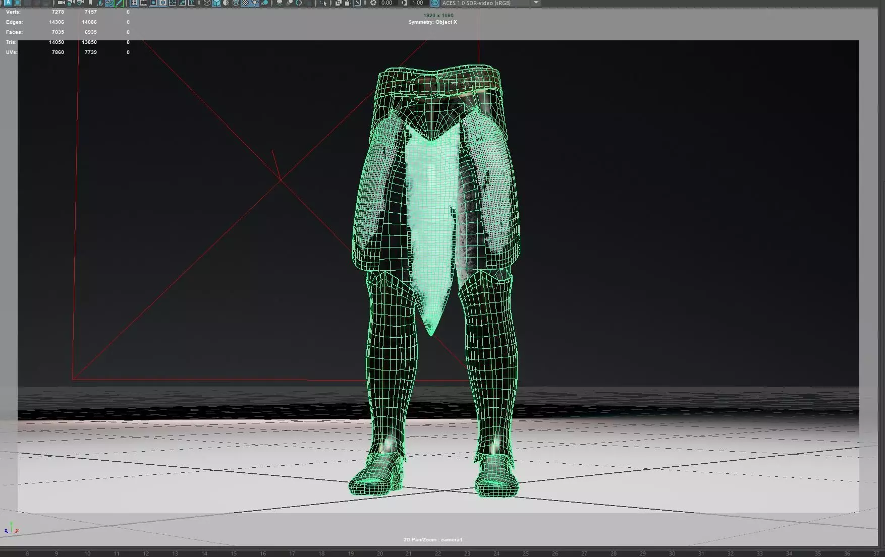Hip Leg Rigged UE5 Low-poly 3D model_11