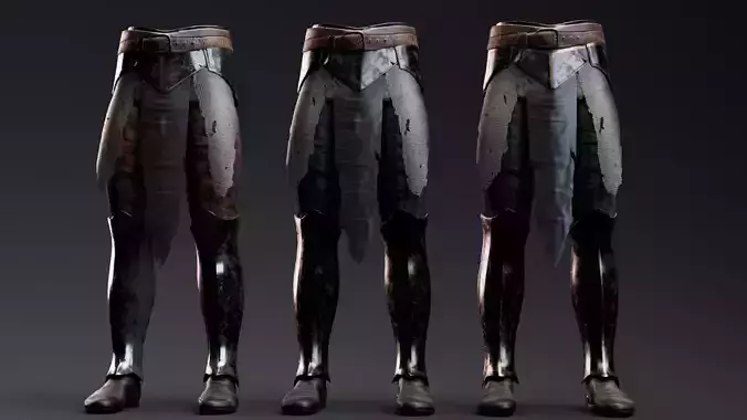 Hip Leg Rigged UE5 Low-poly 3D model