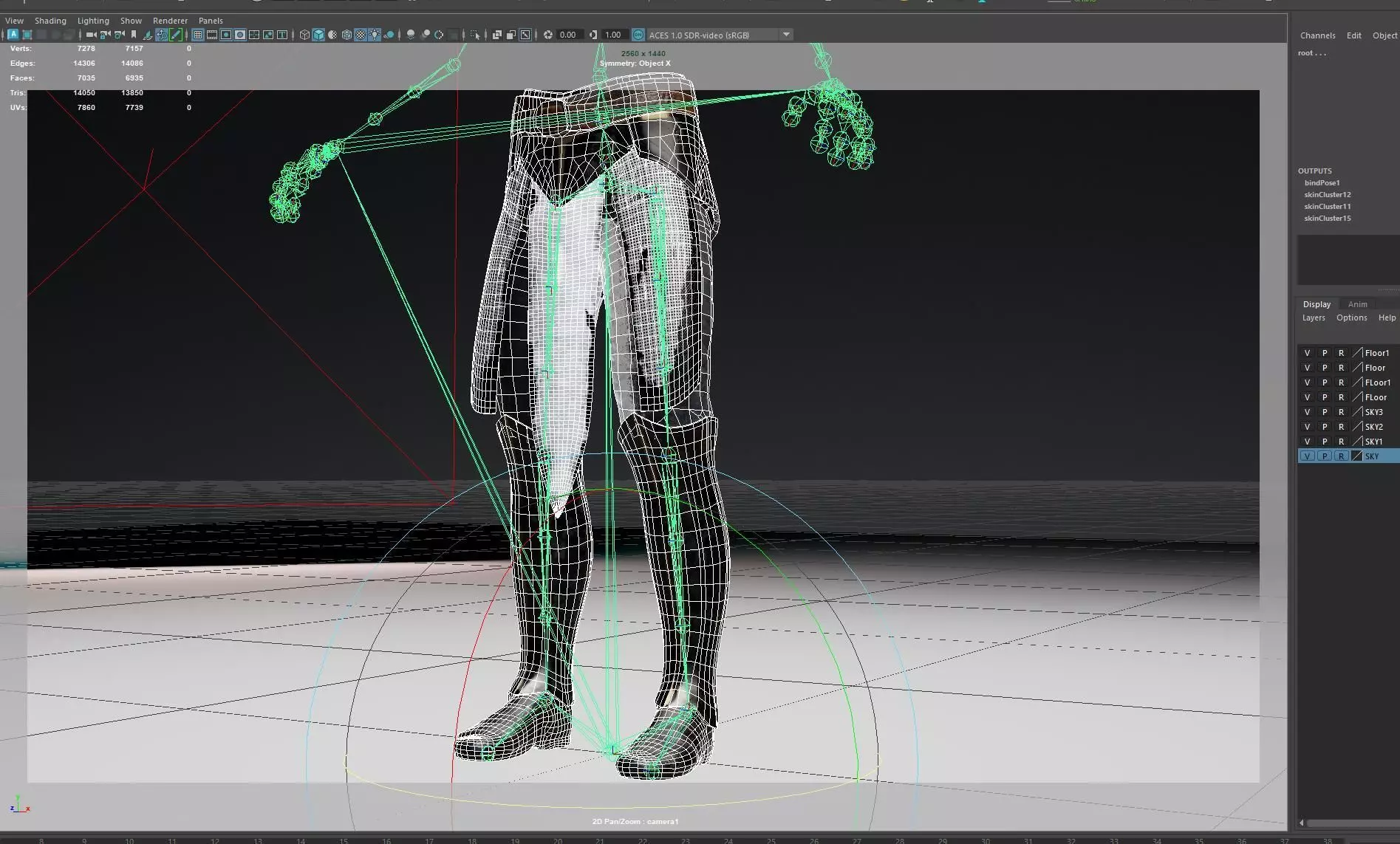 Hip Leg Rigged UE5 Low-poly 3D model_2