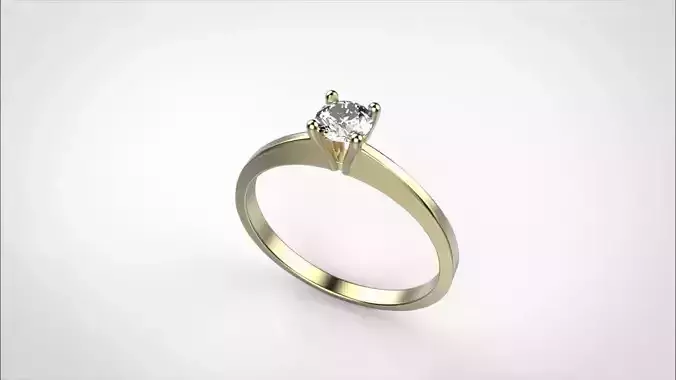 Solitaire engagement ring