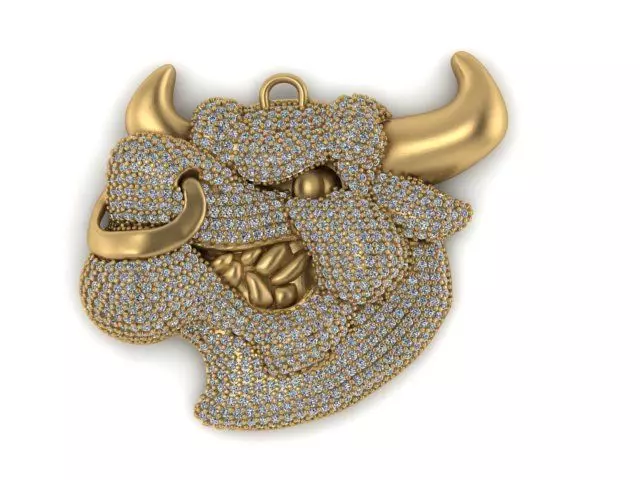 BOGA KOLYE UCU  BULL 3D model_0