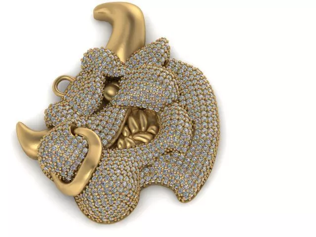 BOGA KOLYE UCU  BULL 3D model_1