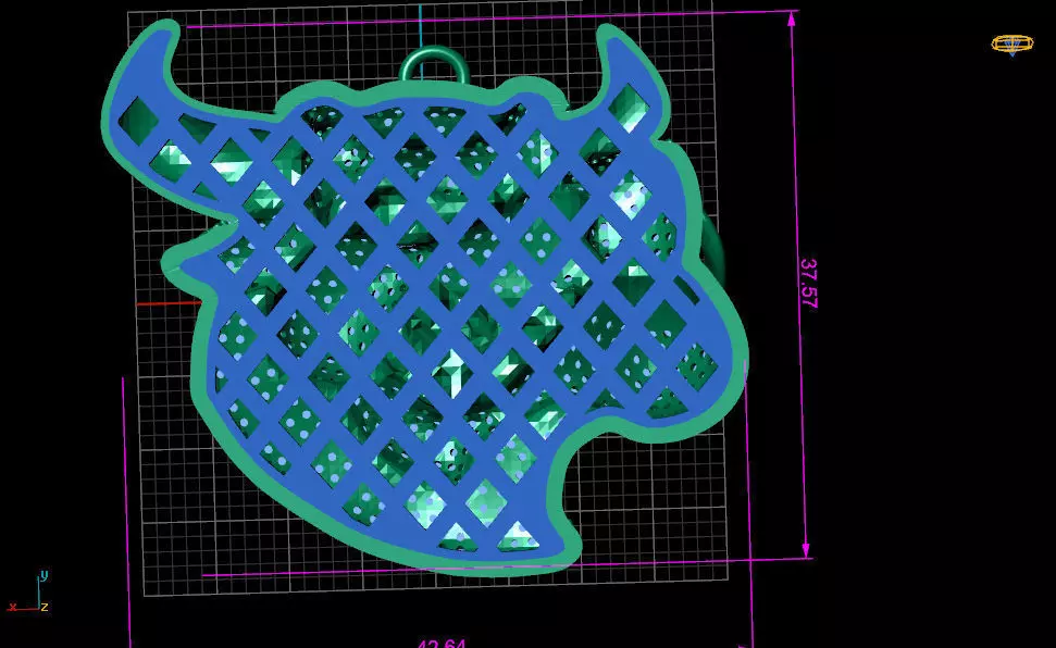 BOGA KOLYE UCU  BULL 3D model_3