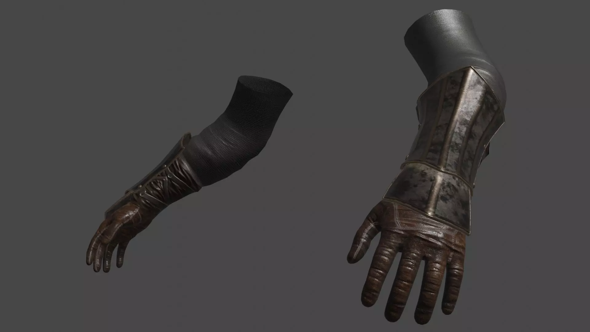 Arm Ankle Armor Set 1 - Rigged UE5 Low-poly 3D model_7