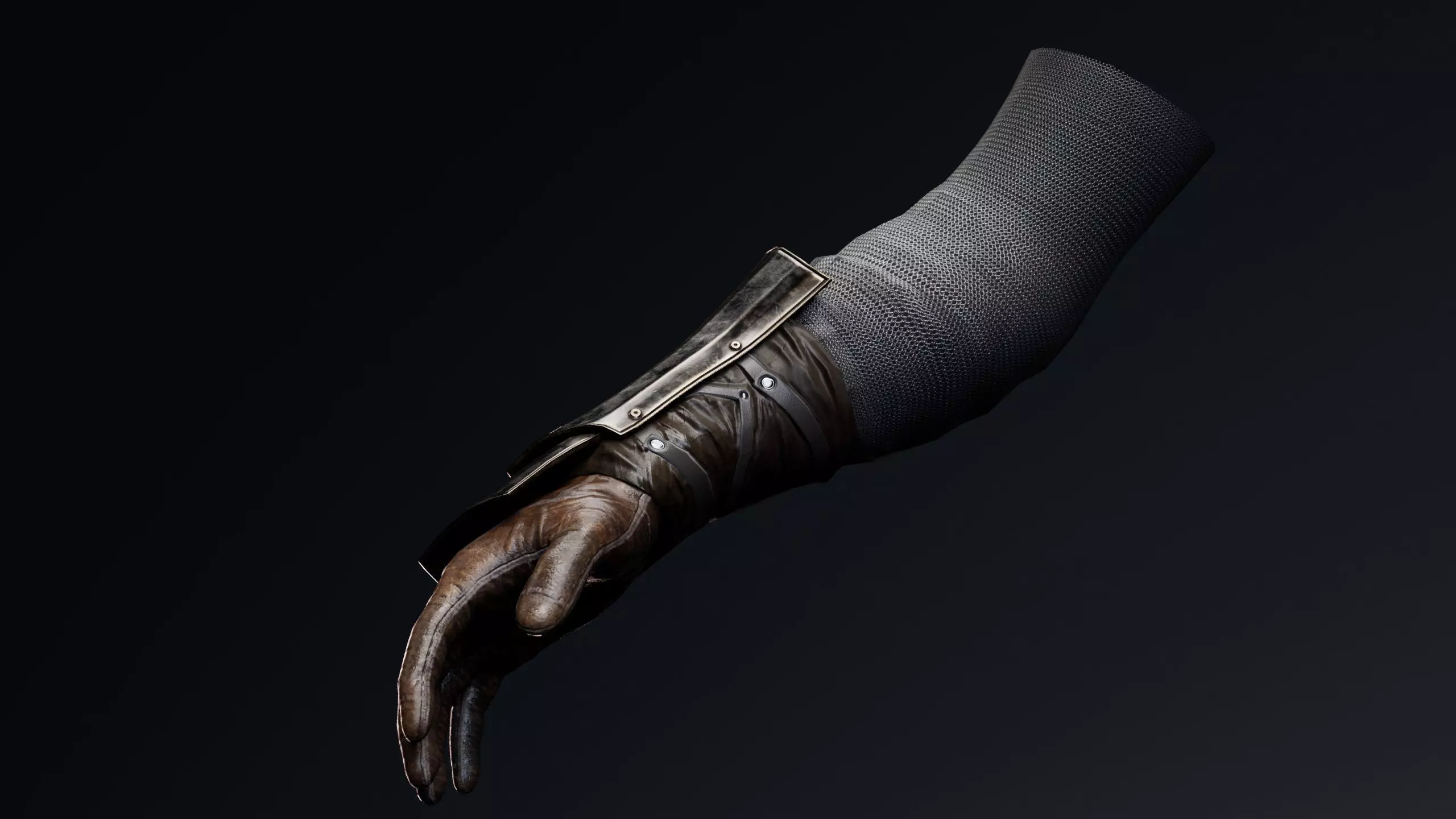 Arm Ankle Armor Set 1 - Rigged UE5 Low-poly 3D model_4