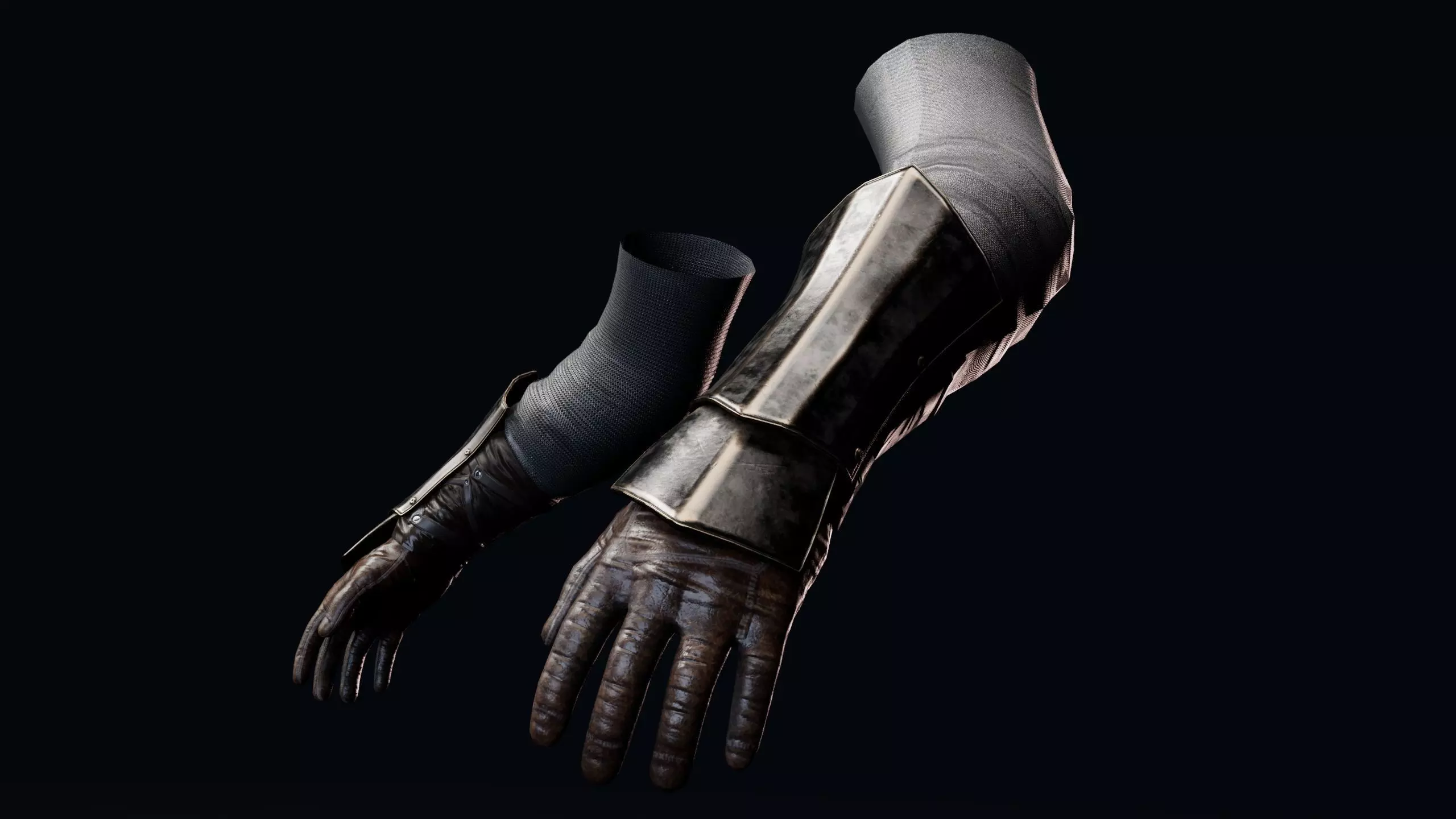 Arm Ankle Armor Set 1 - Rigged UE5 Low-poly 3D model_0