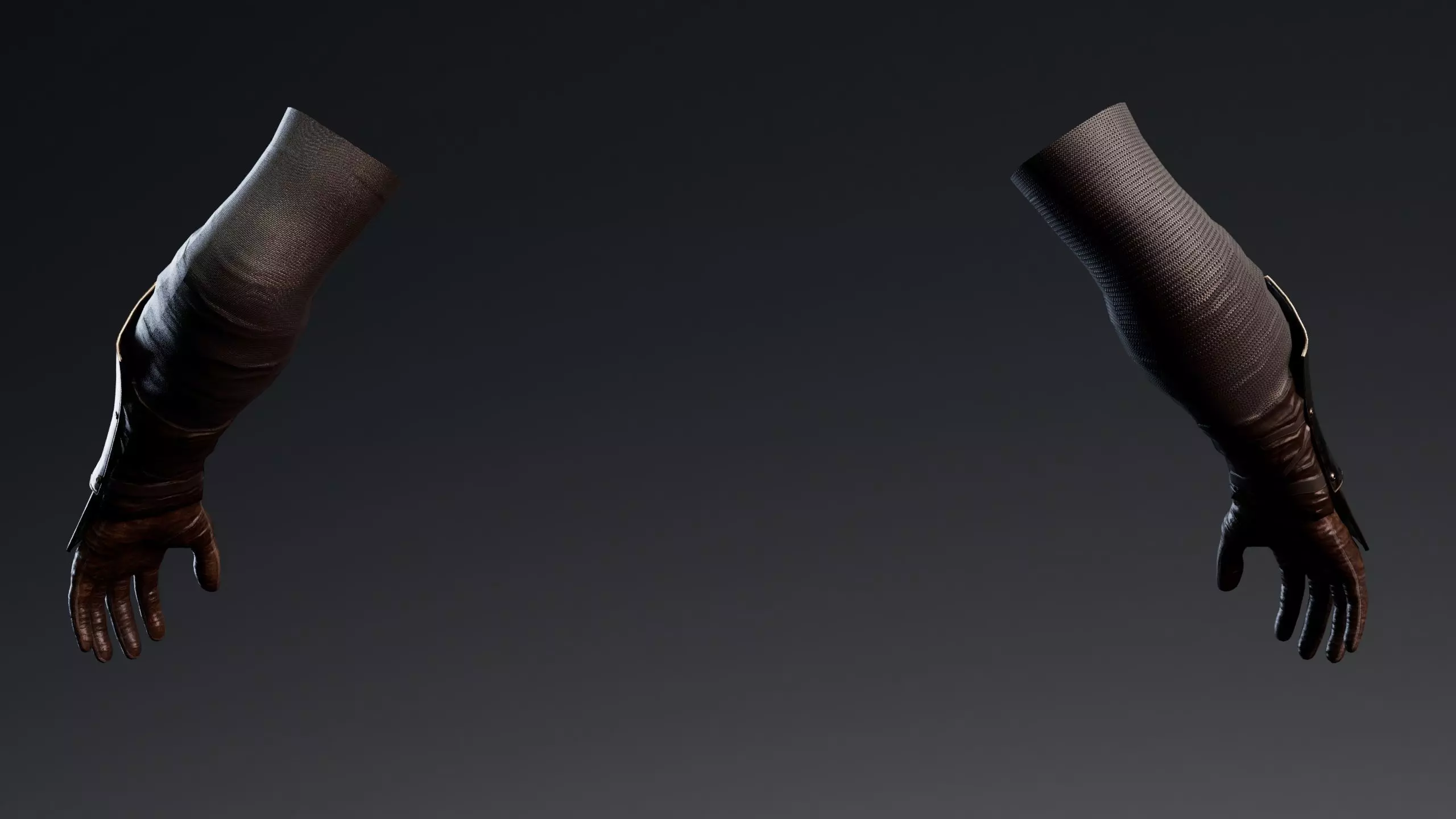 Arm Ankle Armor Set 1 - Rigged UE5 Low-poly 3D model_5