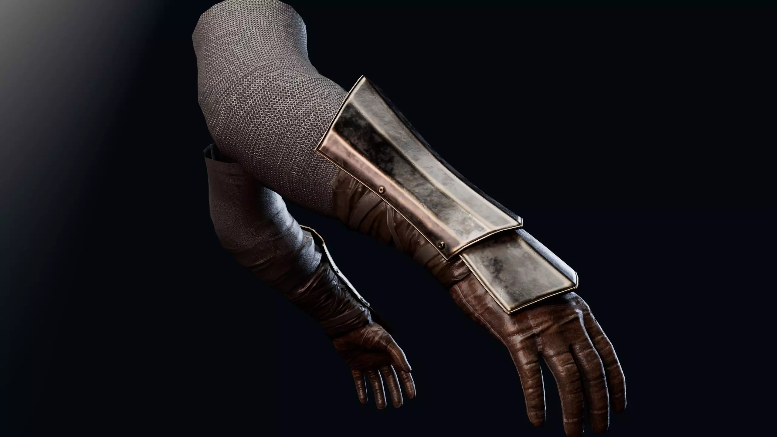 Arm Ankle Armor Set 1 - Rigged UE5 Low-poly 3D model_6