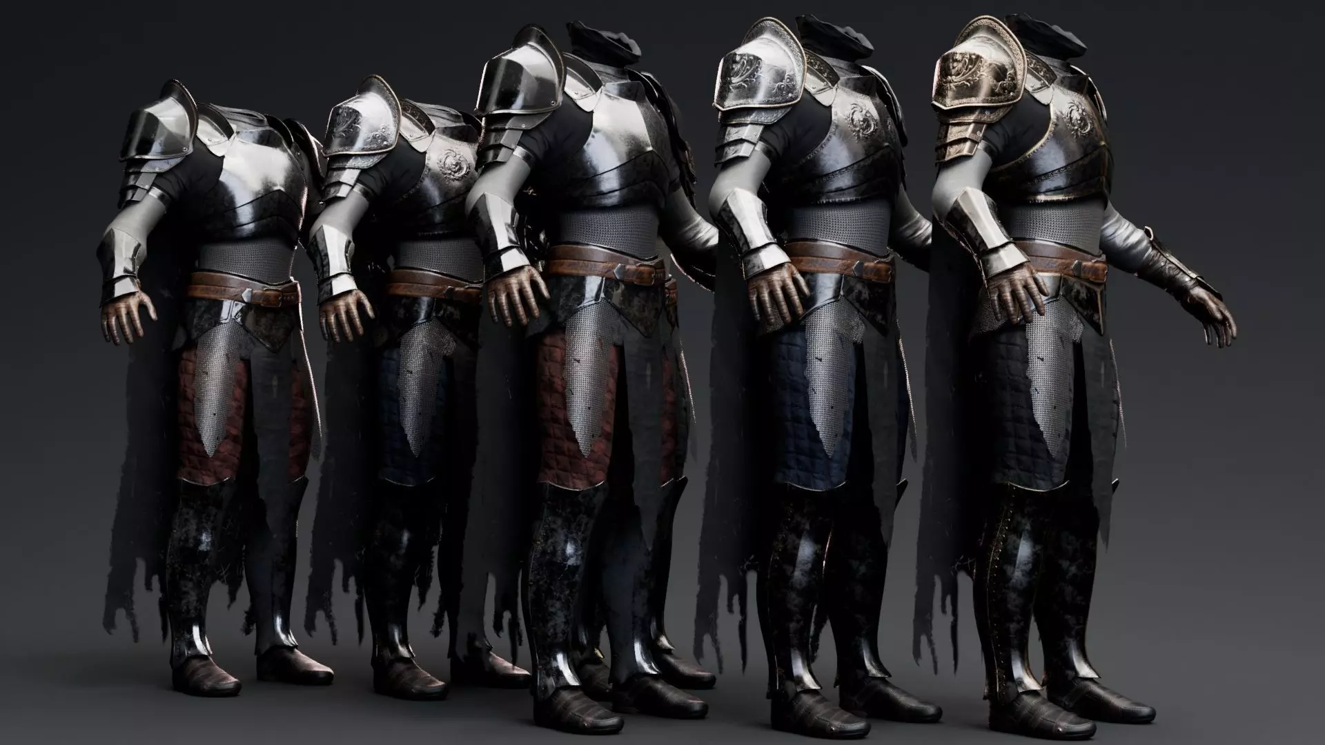 Armor Full Set - Rigged UE5 Low-poly 3D model