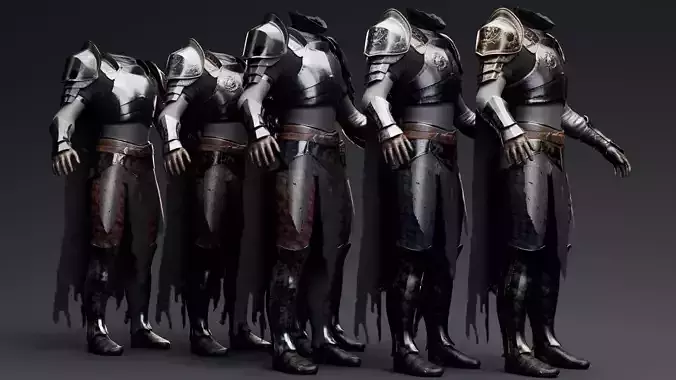 Armor Full Set - Rigged UE5 Low-poly 3D model