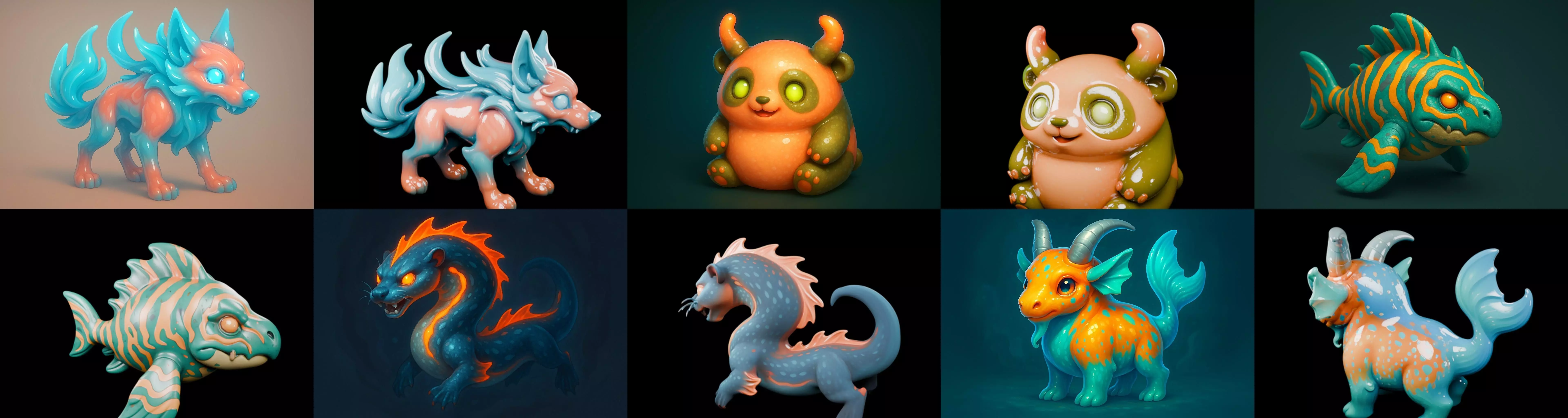 Aqua Animals bundle 9 pack 100 glb 3D model_3