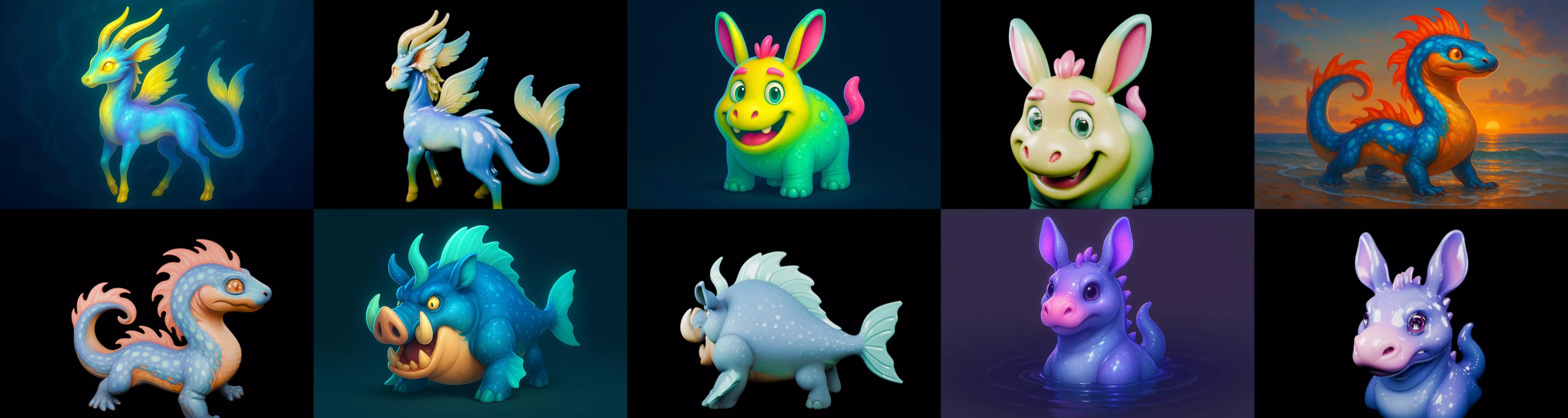 Aqua Animals bundle 9 pack 100 glb 3D model_15