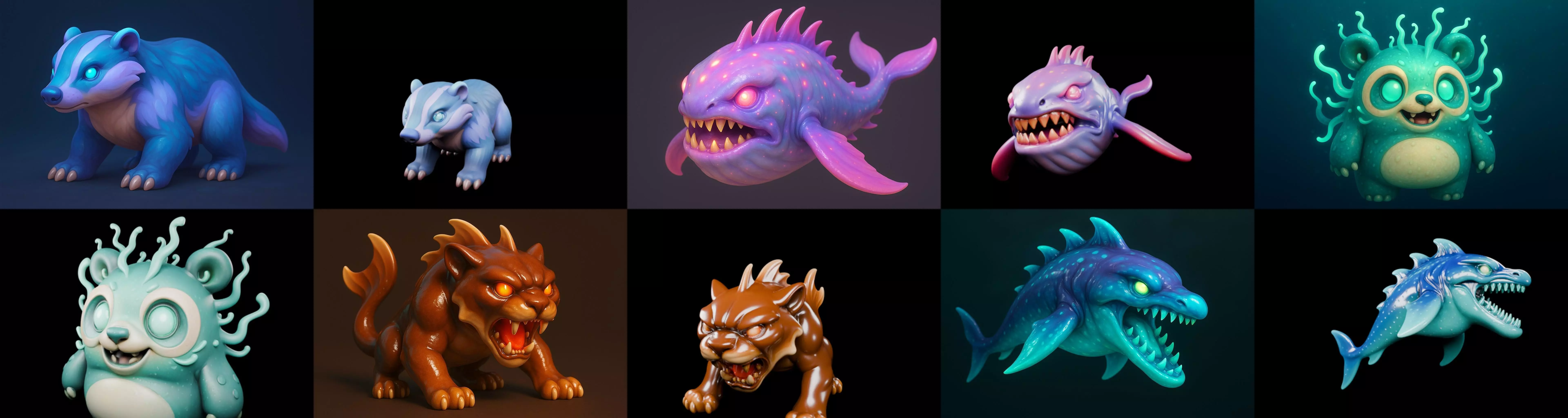 Aqua Animals bundle 9 pack 100 glb 3D model_16