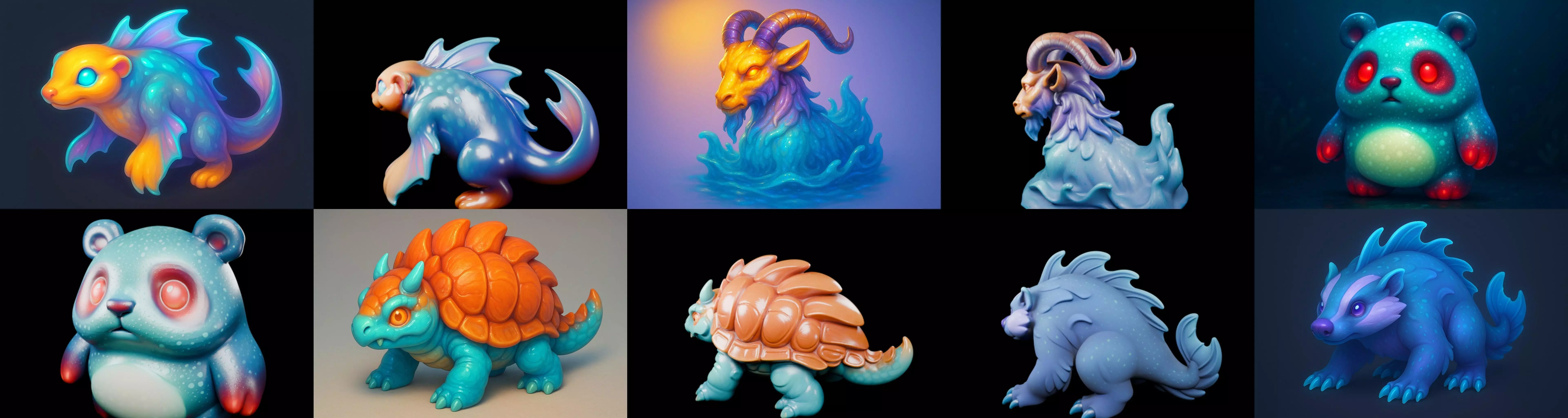 Aqua Animals bundle 9 pack 100 glb 3D model_7