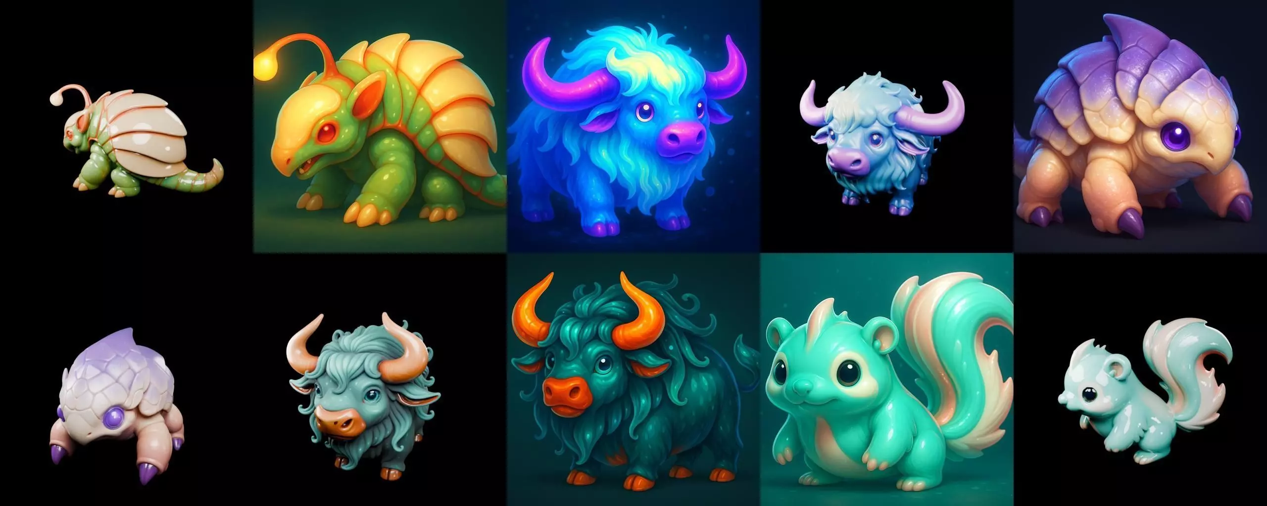 Aqua Animals bundle 9 pack 100 glb 3D model_4