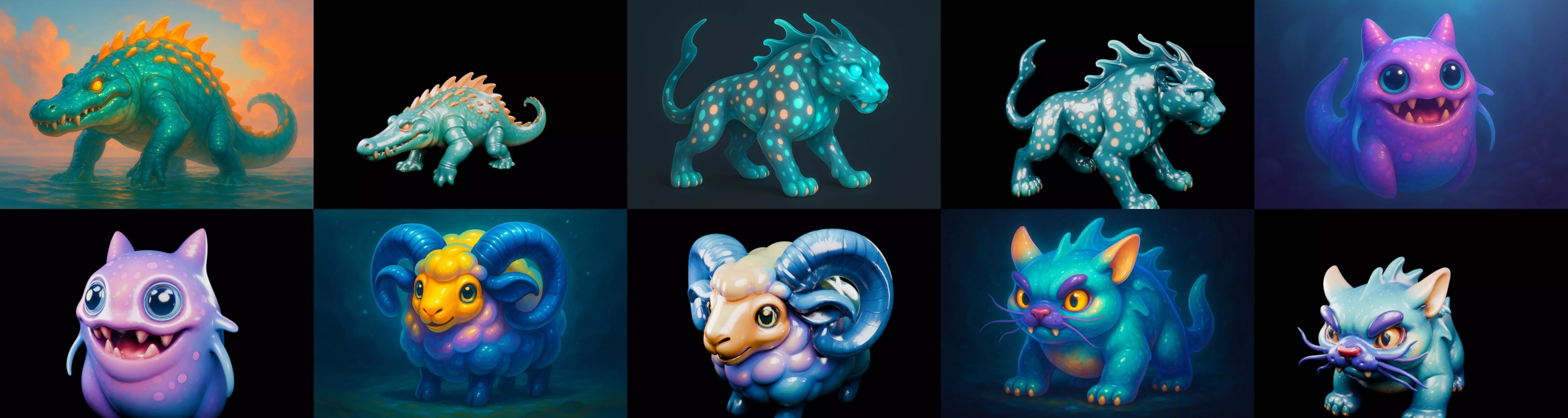 Aqua Animals bundle 9 pack 100 glb 3D model_13