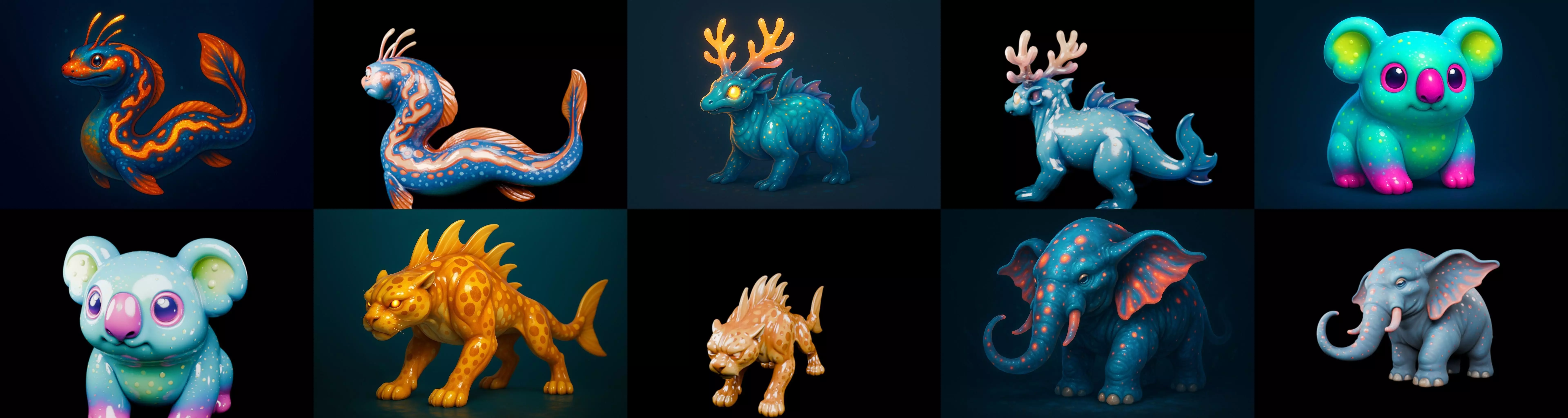 Aqua Animals bundle 9 pack 100 glb 3D model_12