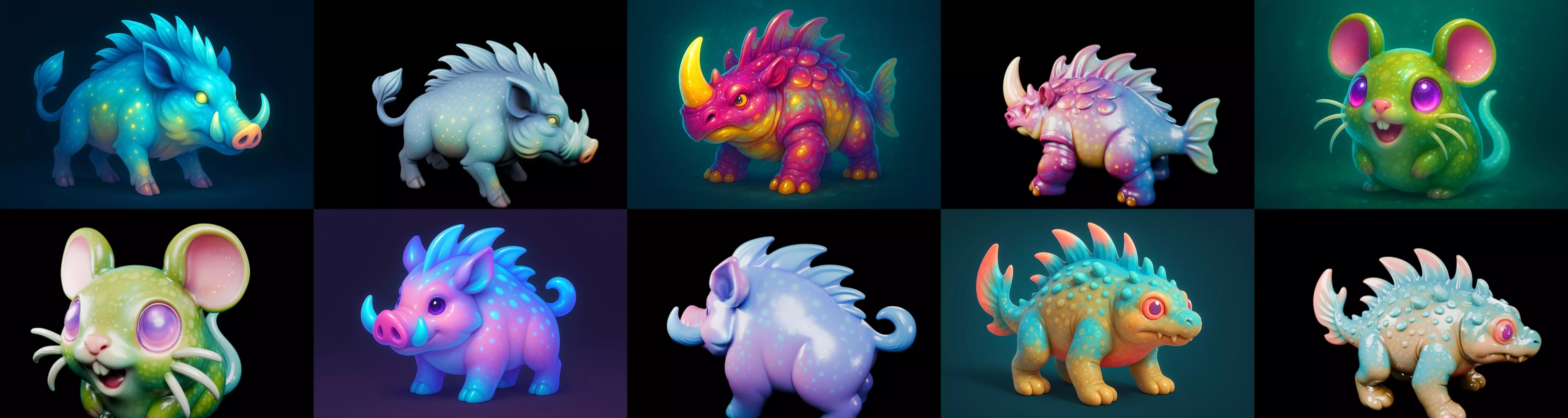 Aqua Animals bundle 9 pack 100 glb 3D model_10