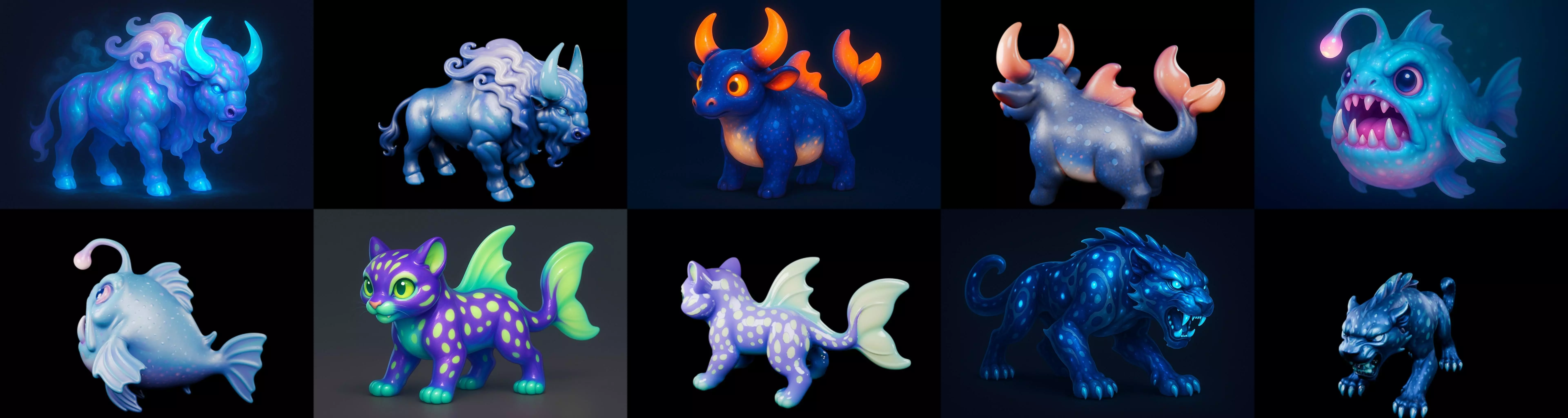 Aqua Animals bundle 9 pack 100 glb 3D model_5