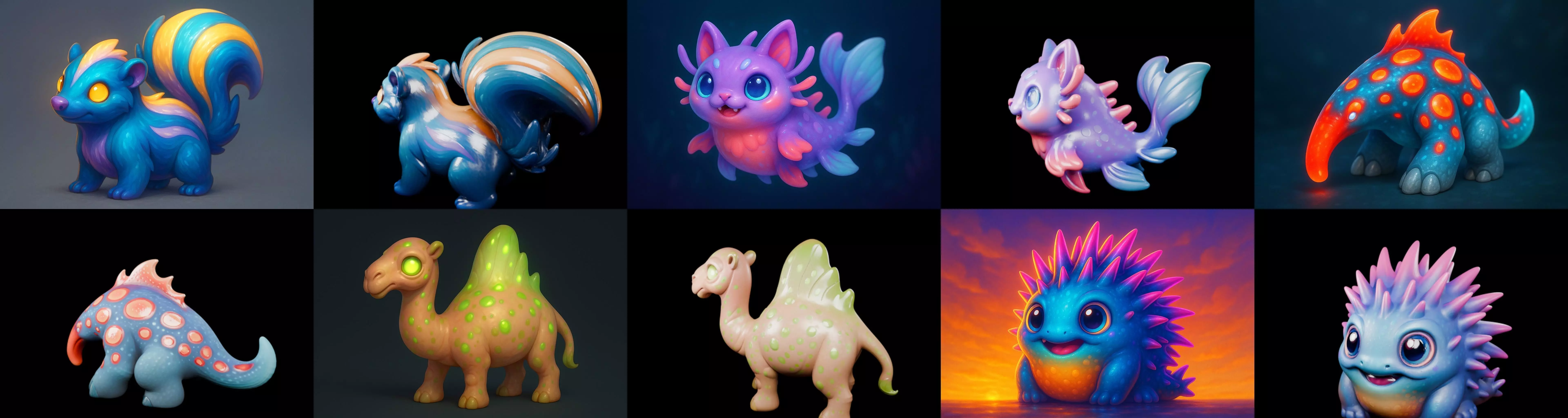 Aqua Animals bundle 9 pack 100 glb 3D model_19