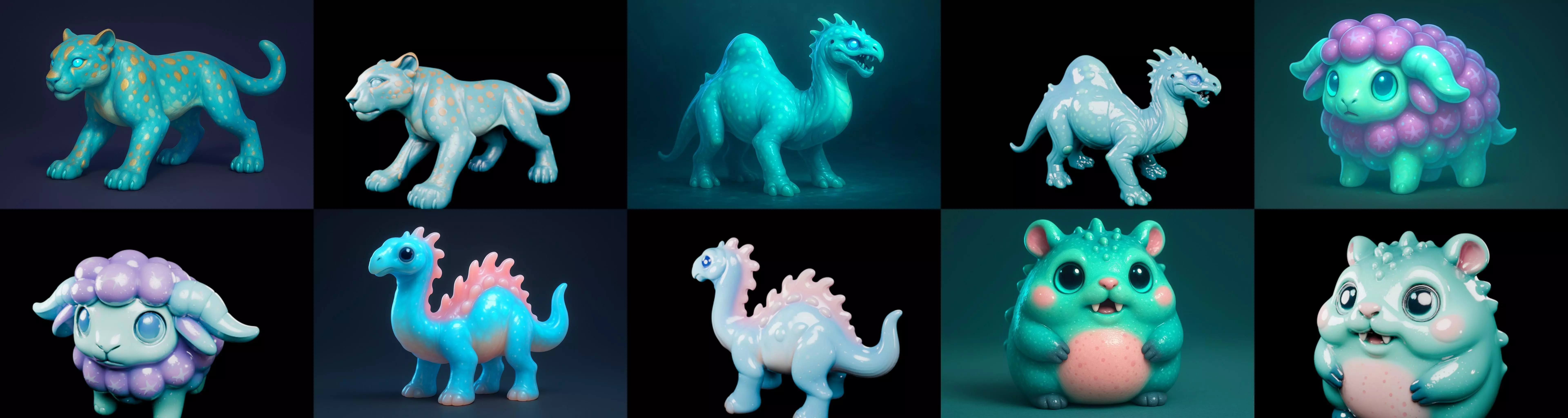 Aqua Animals bundle 9 pack 100 glb 3D model_0