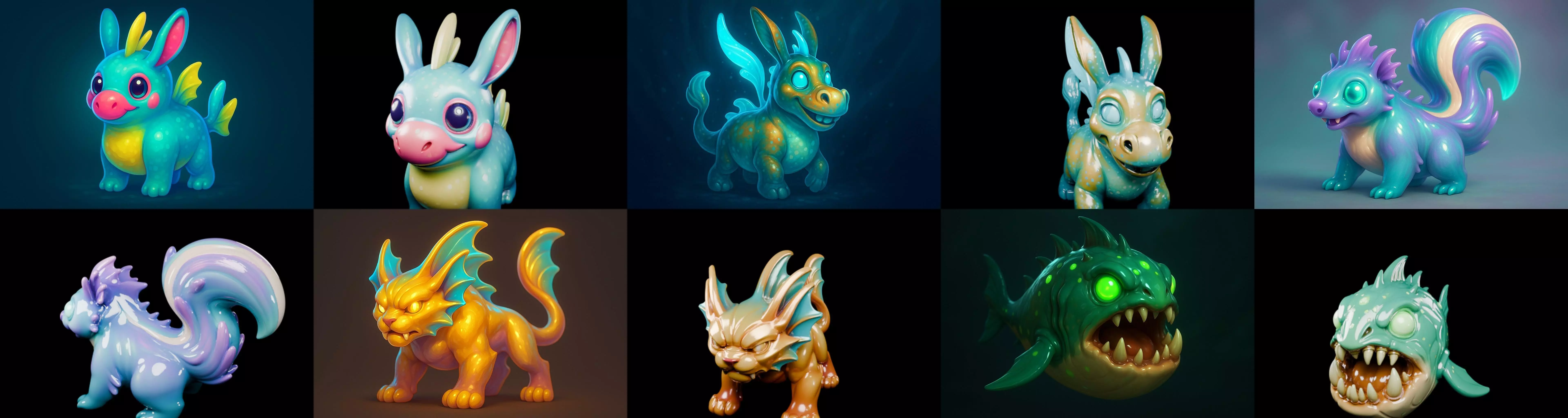 Aqua Animals bundle 9 pack 100 glb 3D model_6
