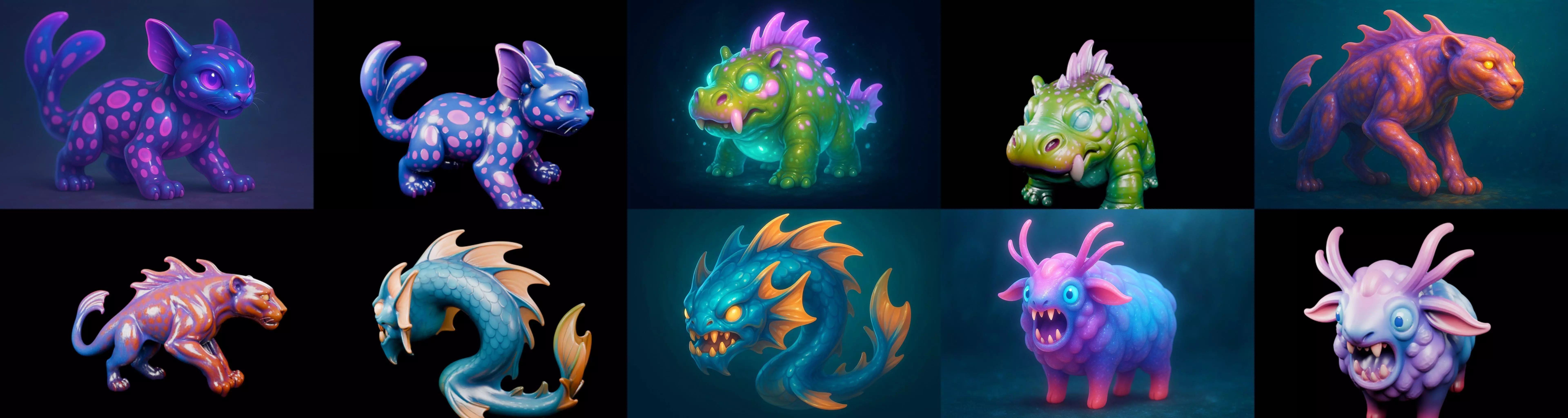 Aqua Animals bundle 9 pack 100 glb 3D model_8