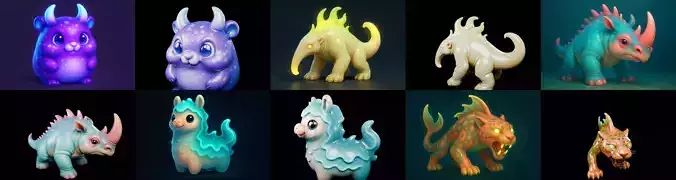 Aqua Animals bundle 5 pack 100 glb