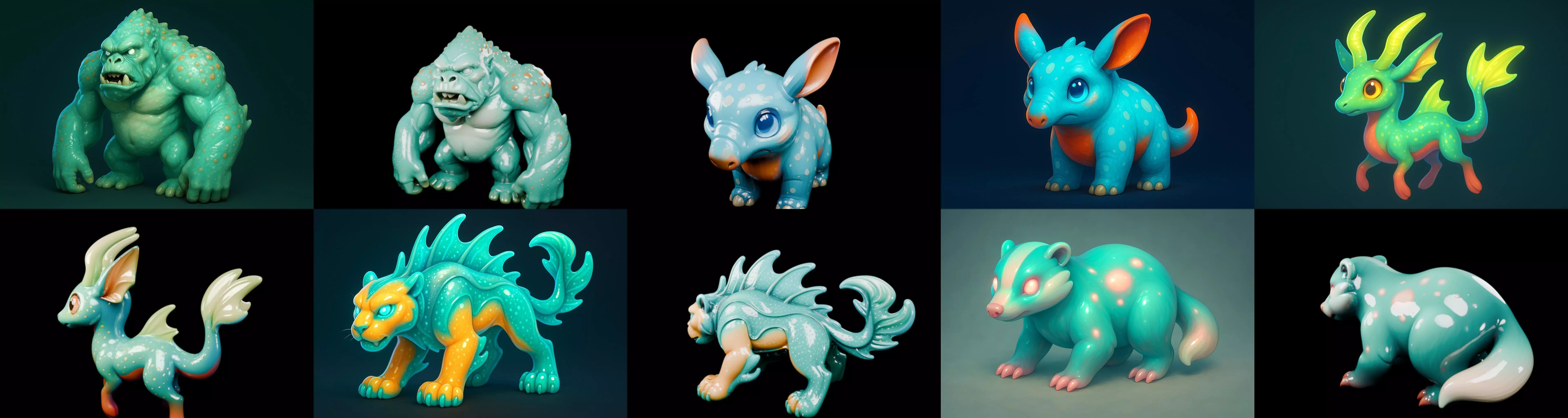Aqua Animals bundle 3 pack 100 glb 3D model_19