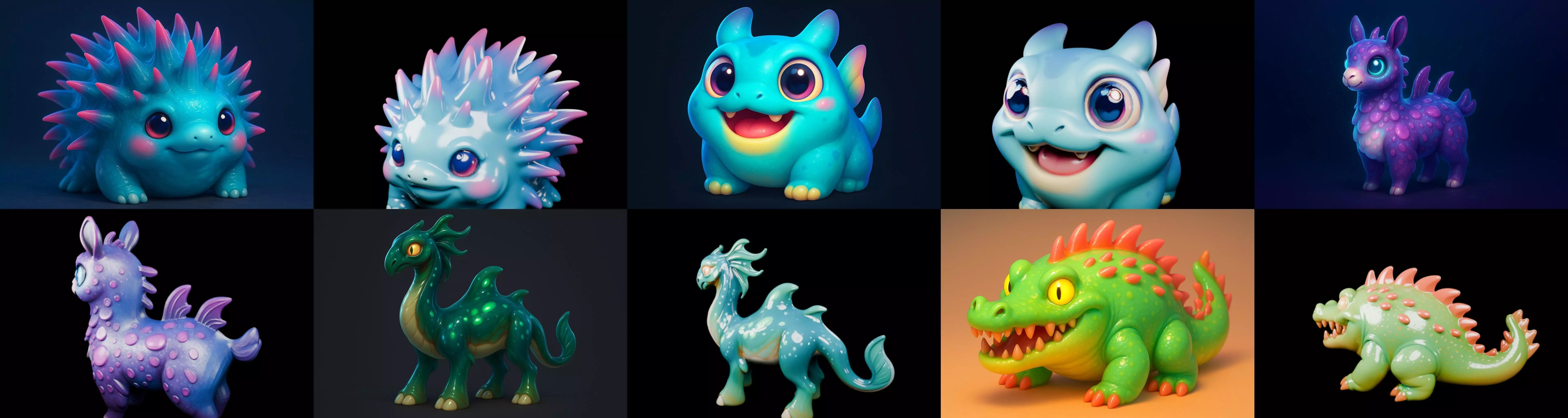Aqua Animals bundle 3 pack 100 glb 3D model_11