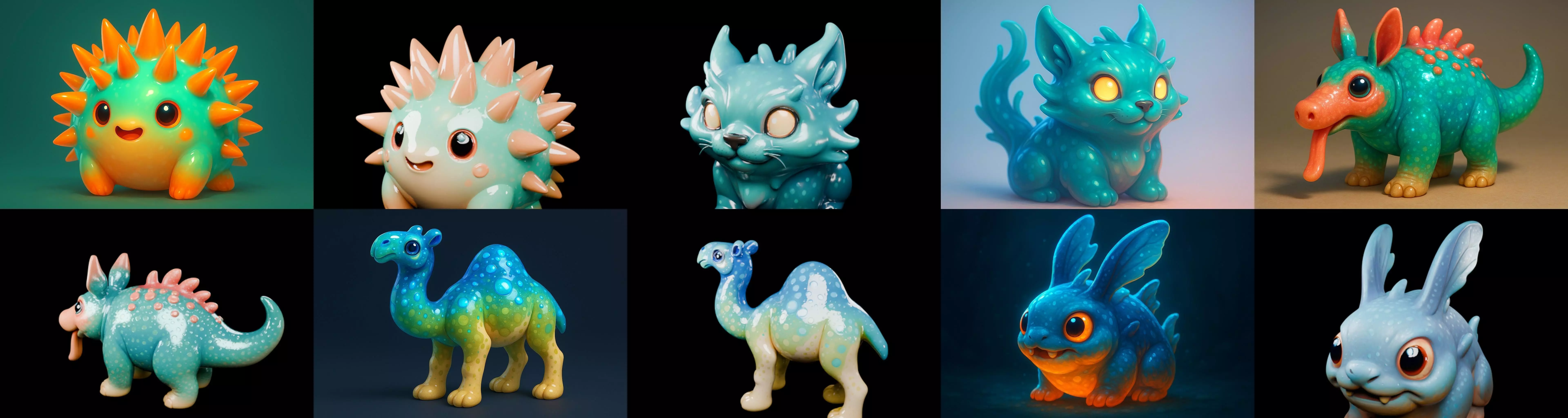 Aqua Animals bundle 3 pack 100 glb 3D model_6