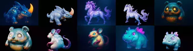 Aqua Animals bundle 3 pack 100 glb